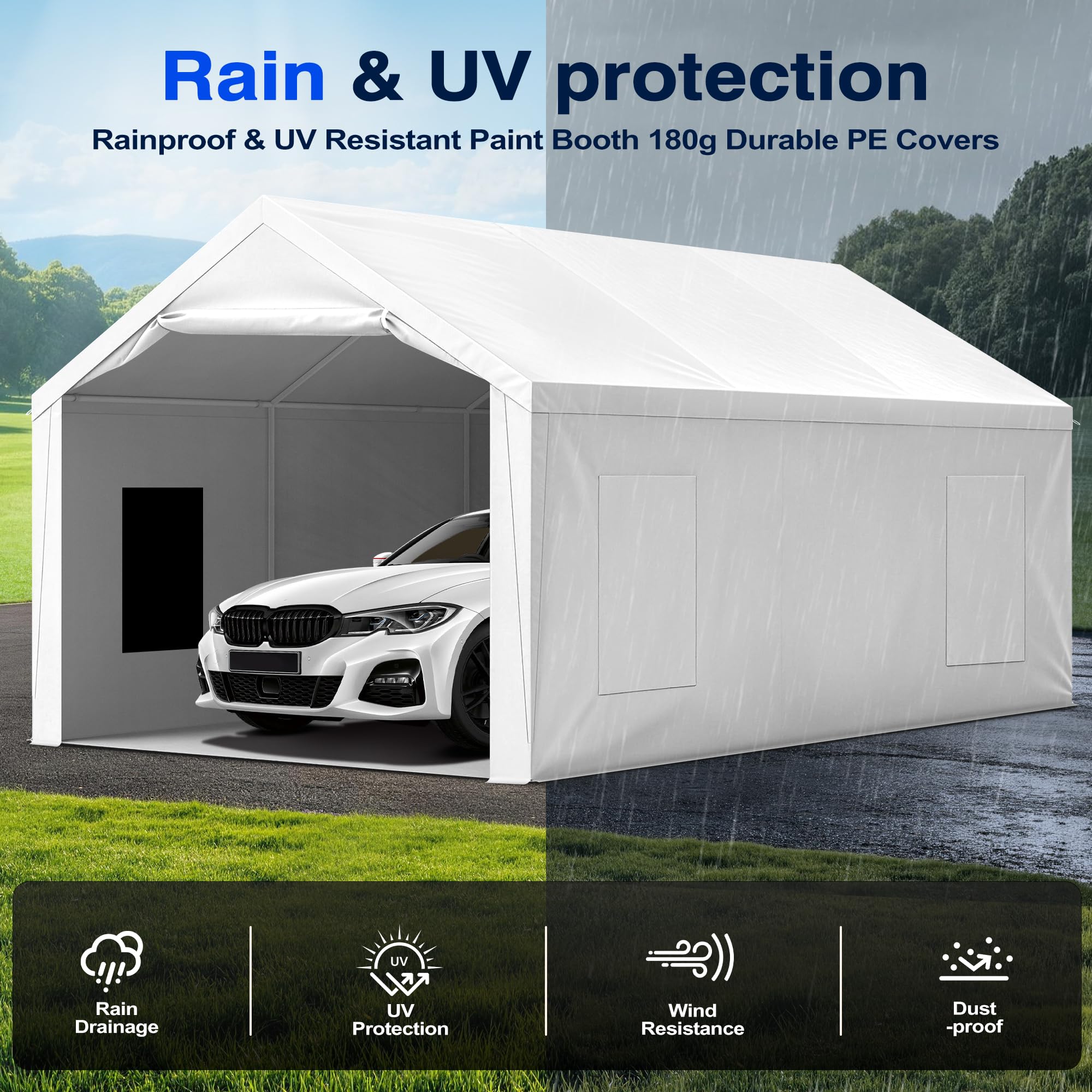 Amazon.com: Portable Paint Booth 20x12.5x10ft Heavy Duty Rainproof