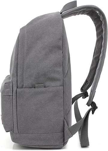 Miniatura 4 de kayond Bolso ligero del ordenador portátil de la lona del estilo casualmochilas lindasmochila de la escuela, Gris, Mochilas de viaje