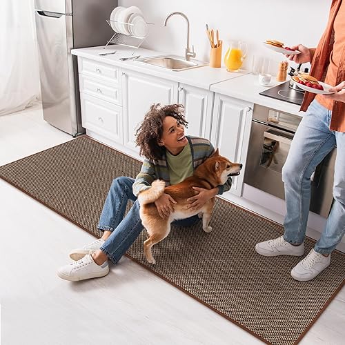 Miniatura 7 de KIMODE Alfombras de cocina de 20 x 70 pulgadas, antideslizantes, lavables, para suelo de cocina, tapetes de cocina grises absorbentes para piso,