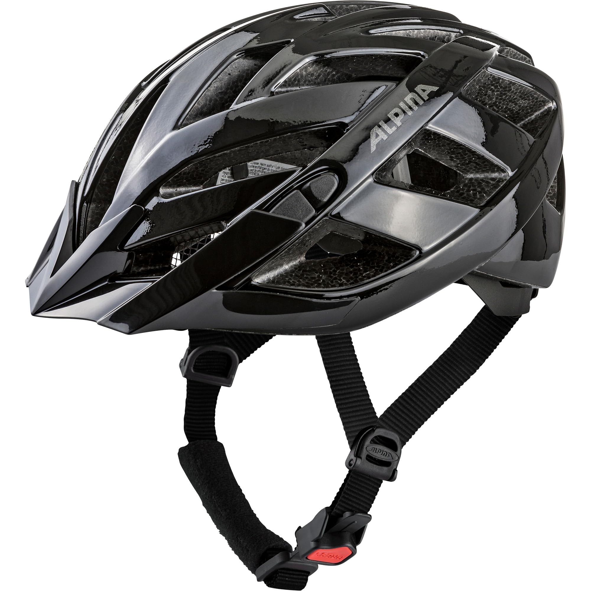 ALPINA PANOMA Classic - Leichter, Optimal Belüfteter Touren Fahrradhelm Mit Optionalen LED-Licht Für Erwachsene, Black Gloss, S (52-57 cm)