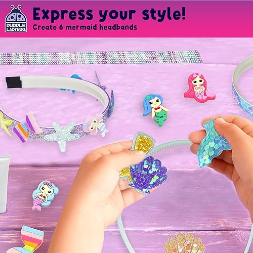 Miniatura 10 de PURPLE LADYBUG Kit de fabricación de diademas de bricolaje, manualidades para niñas de 6 a 8 años, regalos de 5 a 9 años, accesorios