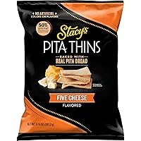 Vista 1 de Stacy's Pita Thins, cinco quesos, sin colores ni sabores artificiales, bolsa de 6.75 onzas