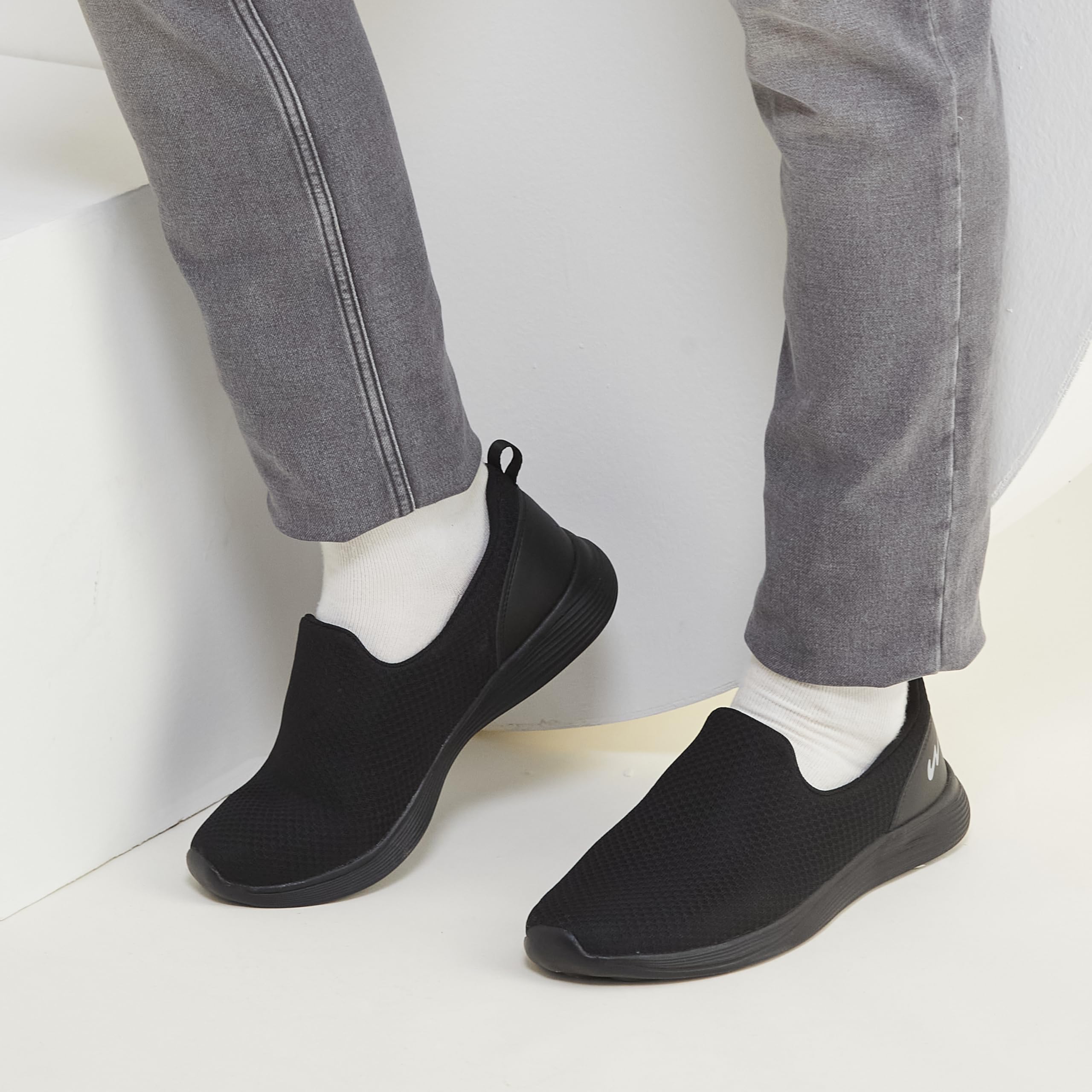Campus Men's Shuttle Walking Shoes Full BLK - 9UK/India 2