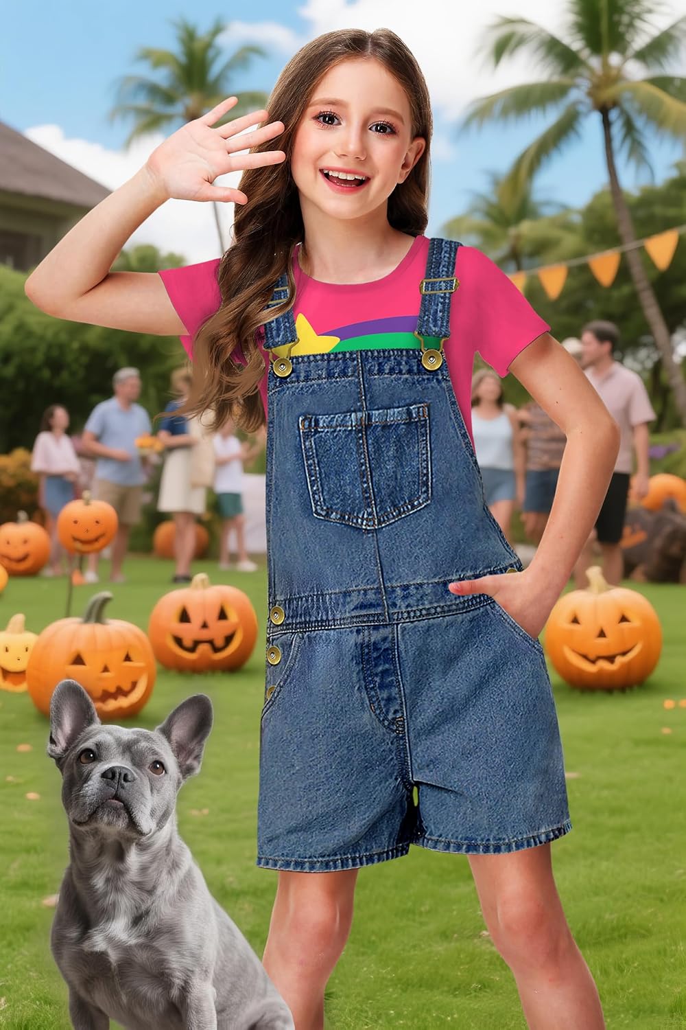 Remimi Kids Overalls Denim Shortsall Summer Short Rompers With Pockets Cotton Jumpsuits 3-15 Years - Image 5