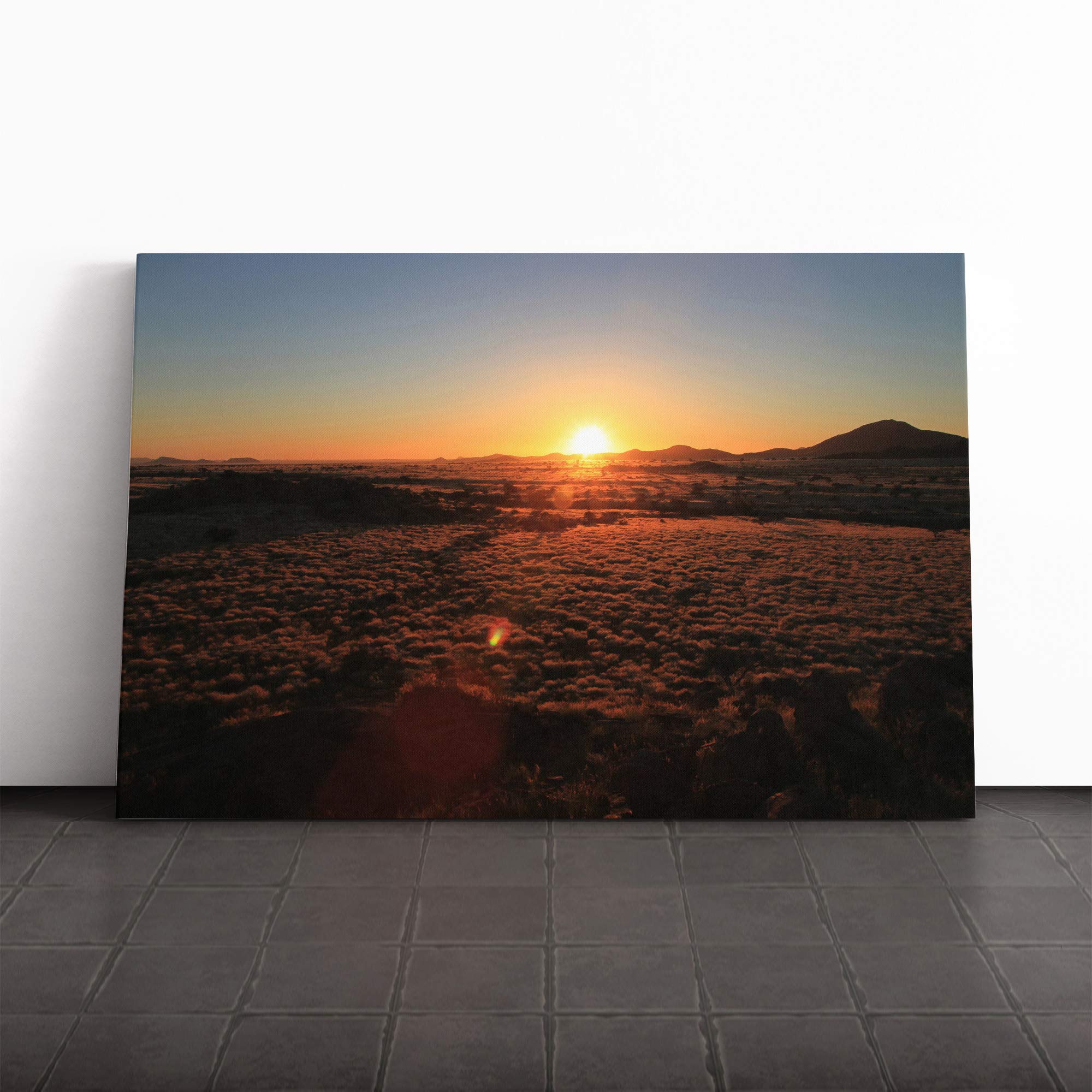 Landscape Desert Namibia (2) Canvas Print | Gallery Wrapped 30mm Frame Wall Art | 24x16 inches | Ready to Hang | Modern Landscape Picture | Living Room Bedroom Lounge Office