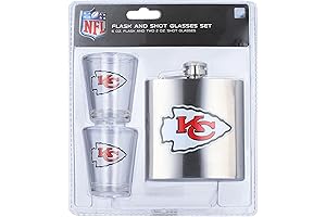 Kansas City Chiefs Flask and Shot Glass Gift Set