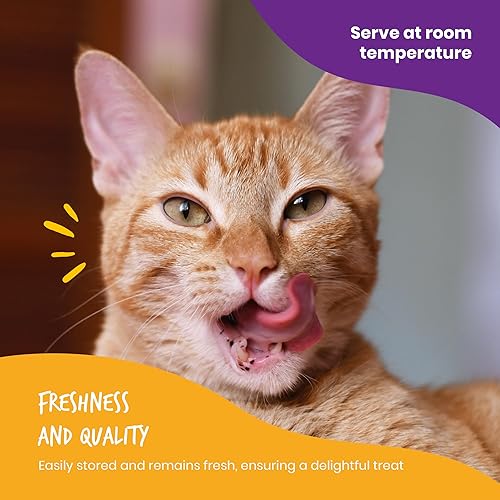 Miniatura 7 de Beefeaters Golosinas para gatos  Paquete variado de puré para lamer 1.59 onzas, caja de 12  Comida para gatos Salmón, atún, pollo  Sin granos,