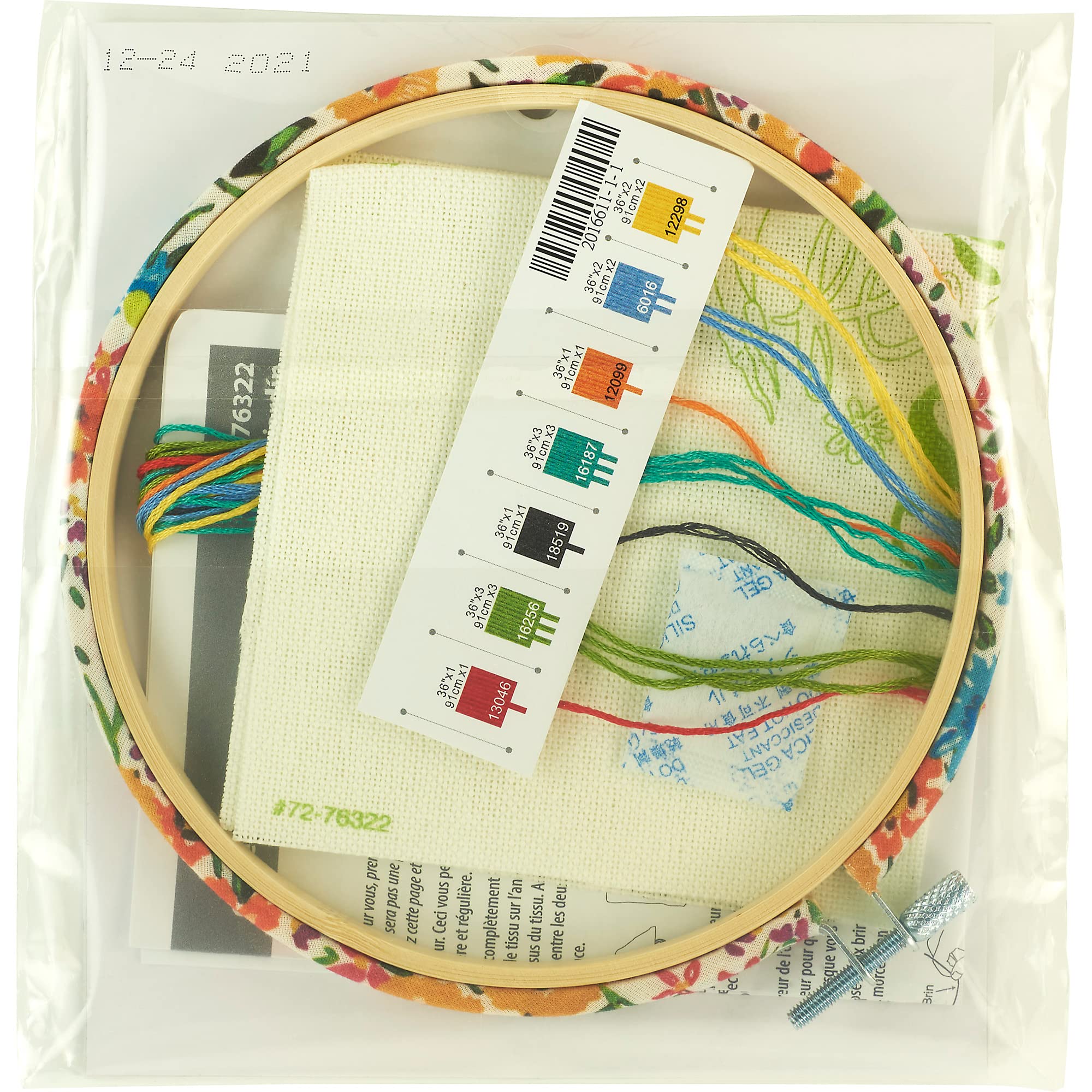Dimensions Garden Verse Embroidery Starter Kit for Beginners, 6