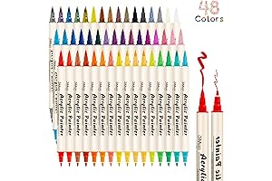 Magicfly 48 Colors Dual Tip Acrylic Paint Markers for Unleashing Creativity