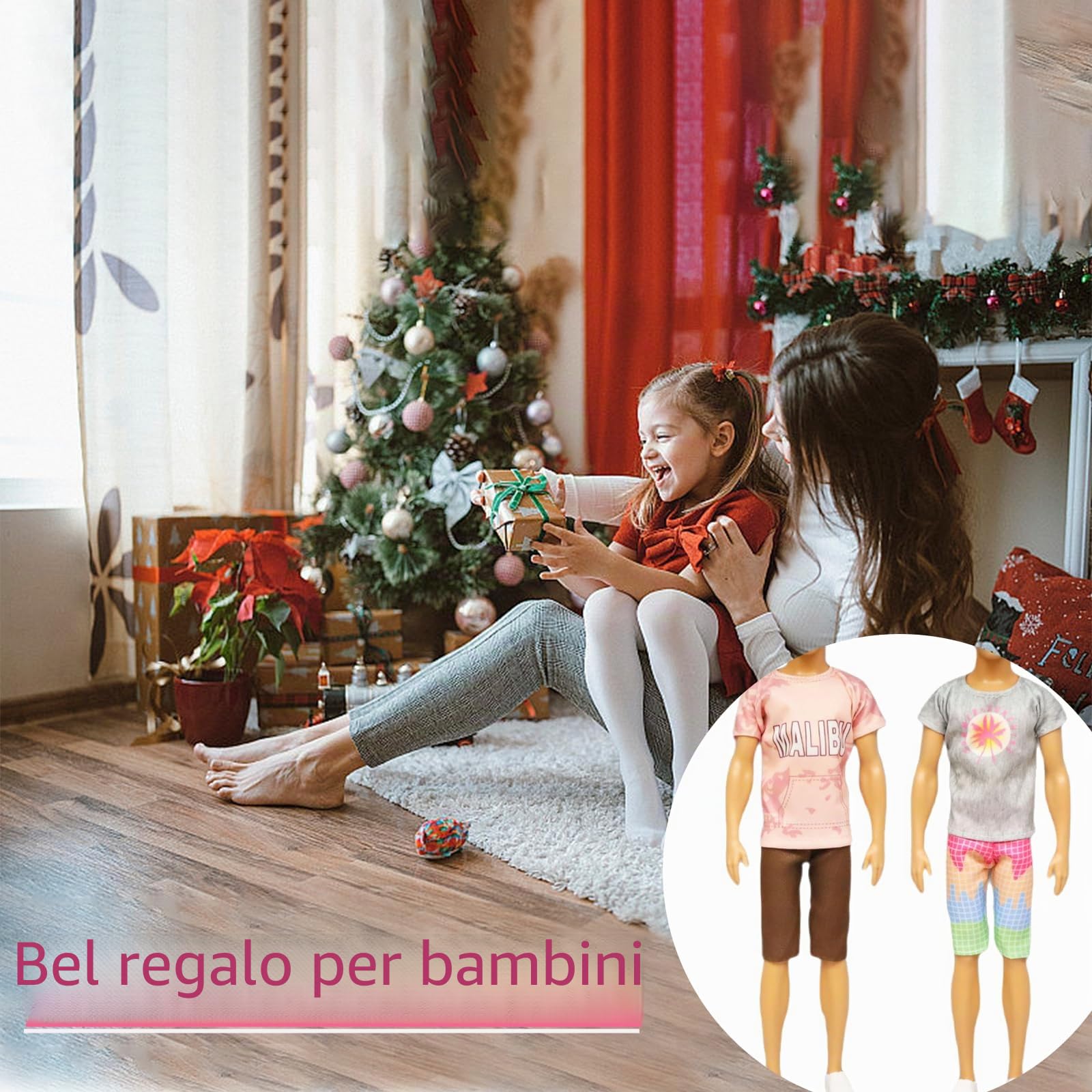 Generic 26 pezzi vestiti per bambole compatibili con Ken: tuta, abbigliamento casual, pantaloni, scarpe, appendiabiti, auricolare, paddle board per bambole da 11,5 e 12 pollici, tema spiaggia