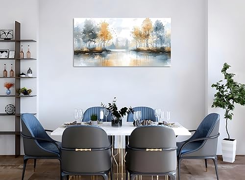 Miniatura 5 de OWNANRTHM Lienzo abstracto de árbol para pared, diseño de árbol vintage grande, imágenes de paisaje para sala de estar, dormitorio, oficina, póster