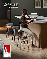 Vista 4 de VASAGLE EKHO Collection - Juego de 2 taburetes de bar, taburetes de bar de altura de barra, taburetes de encimera de cocina, taburetes de mostrador