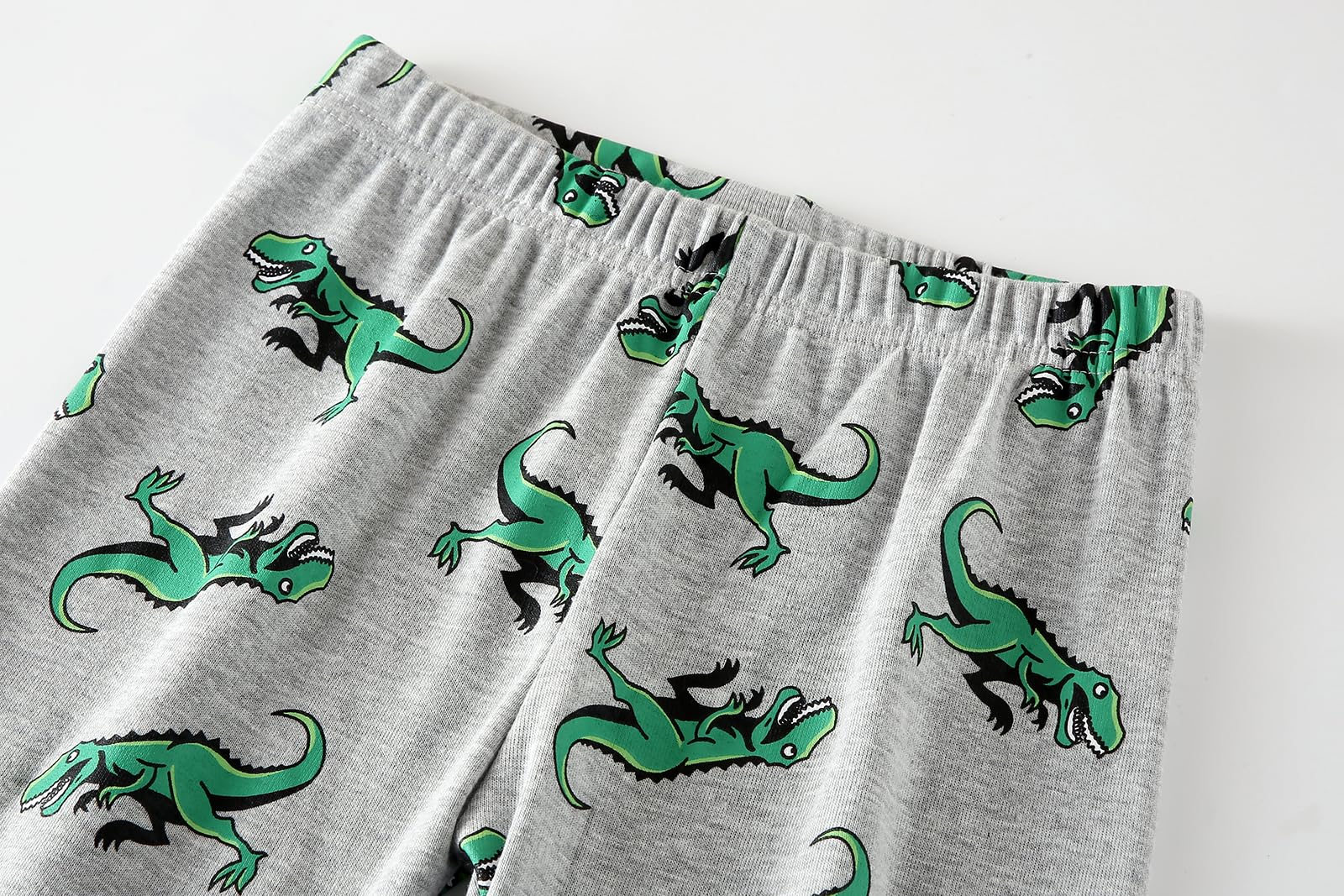 Pijamas de Verano para Niño Dinosaurio/Tiburón/Astronauta 100% Algodón Manga Corta Conjunto 1-12 Años