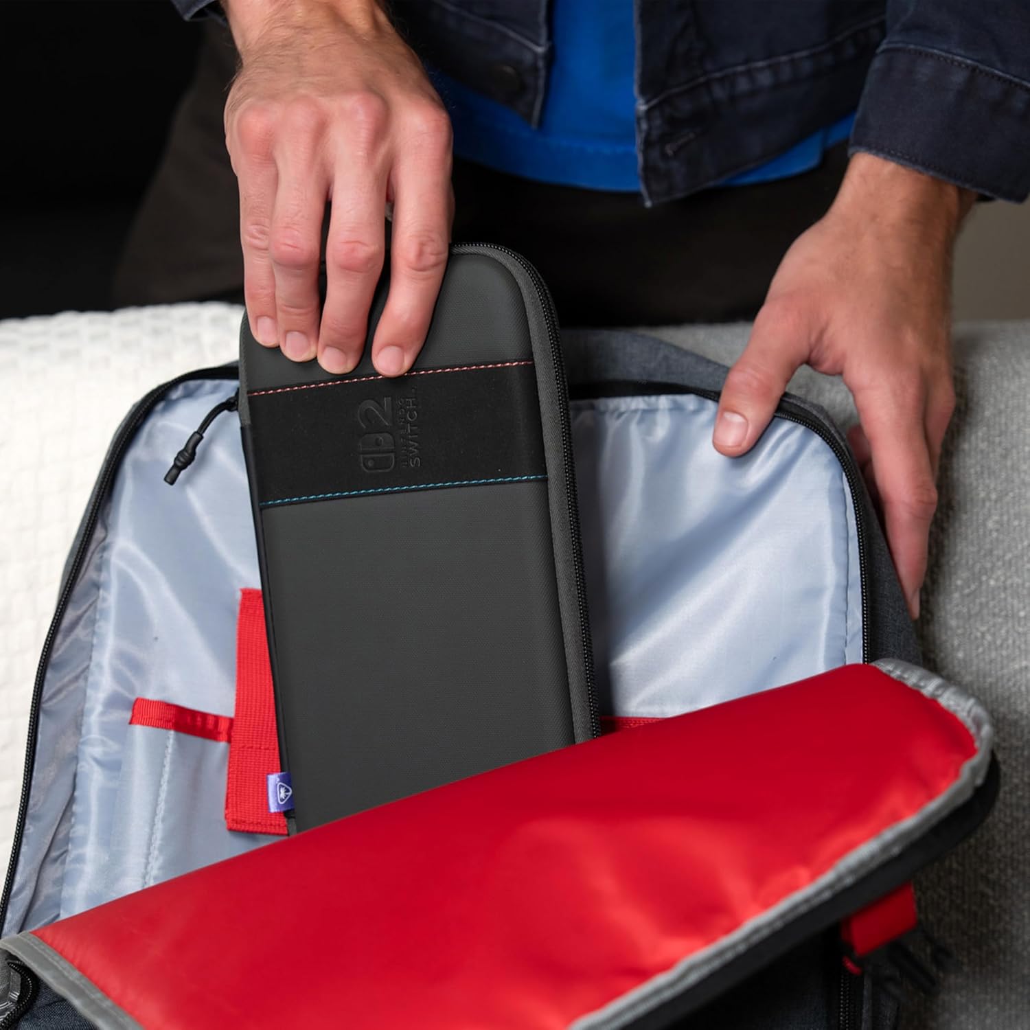 Turtle Beach PlayTrek Slim Case Officially Licensed for Nintendo Switch 2, Hard Shell Carrying Case, Game Card Case, Cover, Storage, Protection - Charcoal Black - Image 11