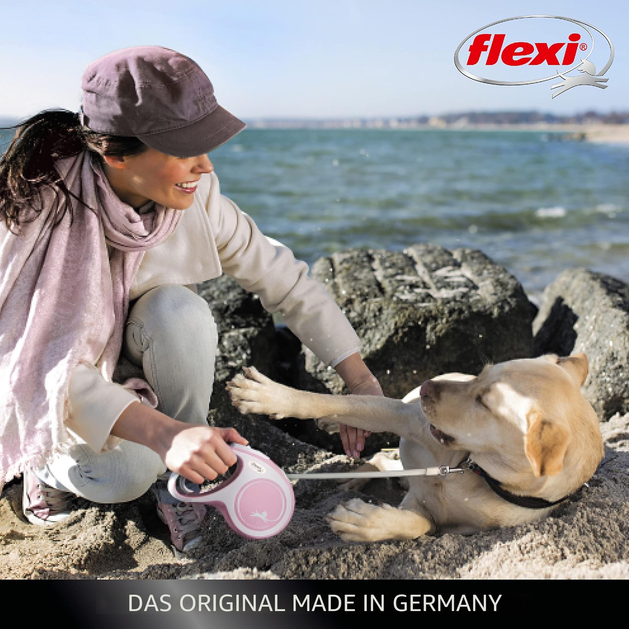 flexi Hundeleine, ausziehbar, mit weichem Griff, 3 m / 5 m / 8 m / 8 m / 8-20 kg, 4000498043110, blau, small