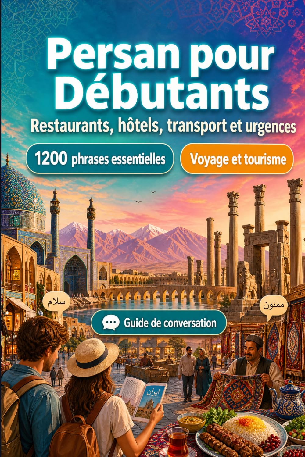 Persan Pour Débutants: 1200 phrases essentielles en Persan pour voyager: Guide de prononciation facile, conversations du quotidien, restaurants, hôtels, transports, shopping, urgences