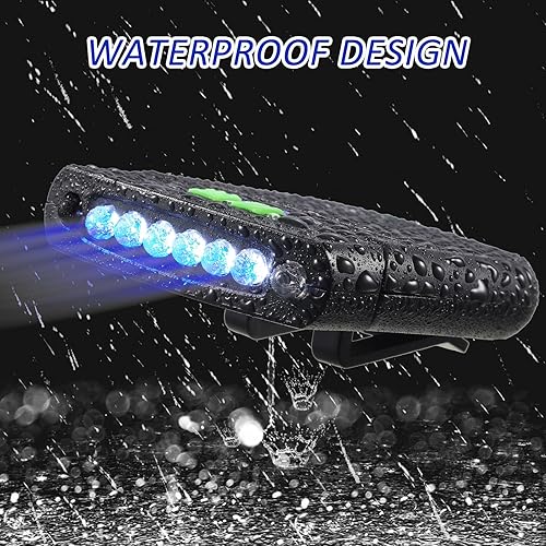 Miniatura 4 de Mudder Linterna LED con clip para gorra USB recargable, linterna impermeable ultra brillante para sombrero, linterna de cabeza para pesca, Negro