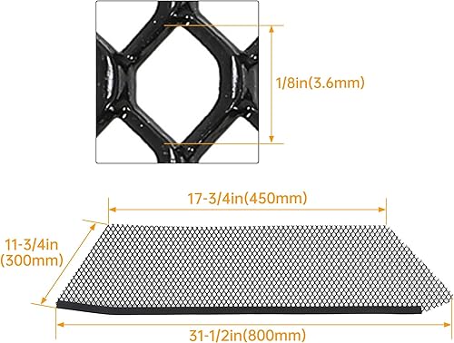 Miniatura 3 de KUAFU Rejilla de malla 2 piezas compatibles con Chevy Chevrolet Corvette C8 2020-2023 rejilla interior delantera, rejilla de ventilación de acero