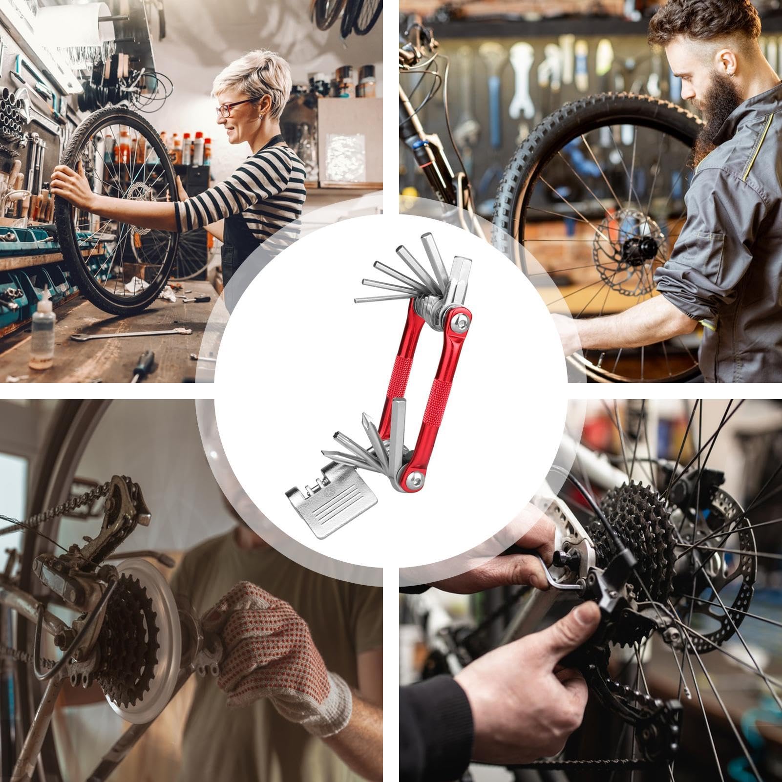 Kit Riparazione Bici 16-in-1 ZITFRI - Multifunzione Per Manutenzione E Emergenze - Foto 8