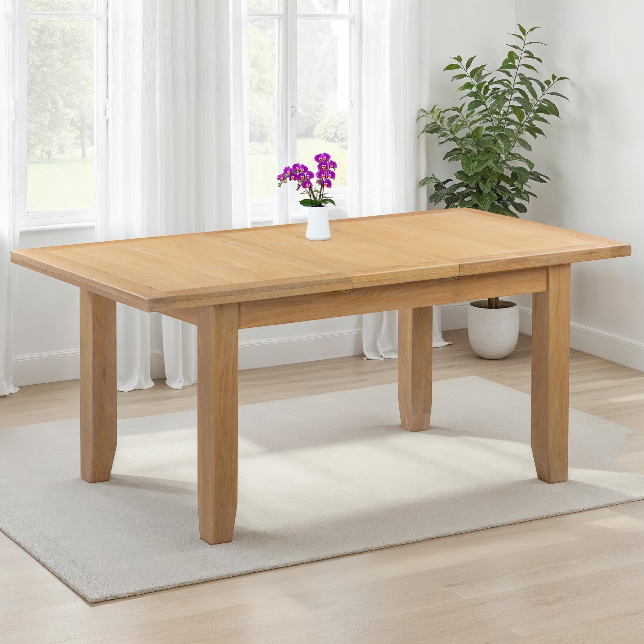 Seconique - Dining Table - 8 Seater - 120-150cm Extending - Natural Oak