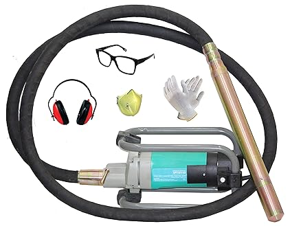 Digital Craft Professional Concrete Vibrators Electric Cement Soil Mixer with Stick Heavy Duty Remove Air Bubbles and Professional Construction Tools Angle Drill (35 mm Chuck Size)