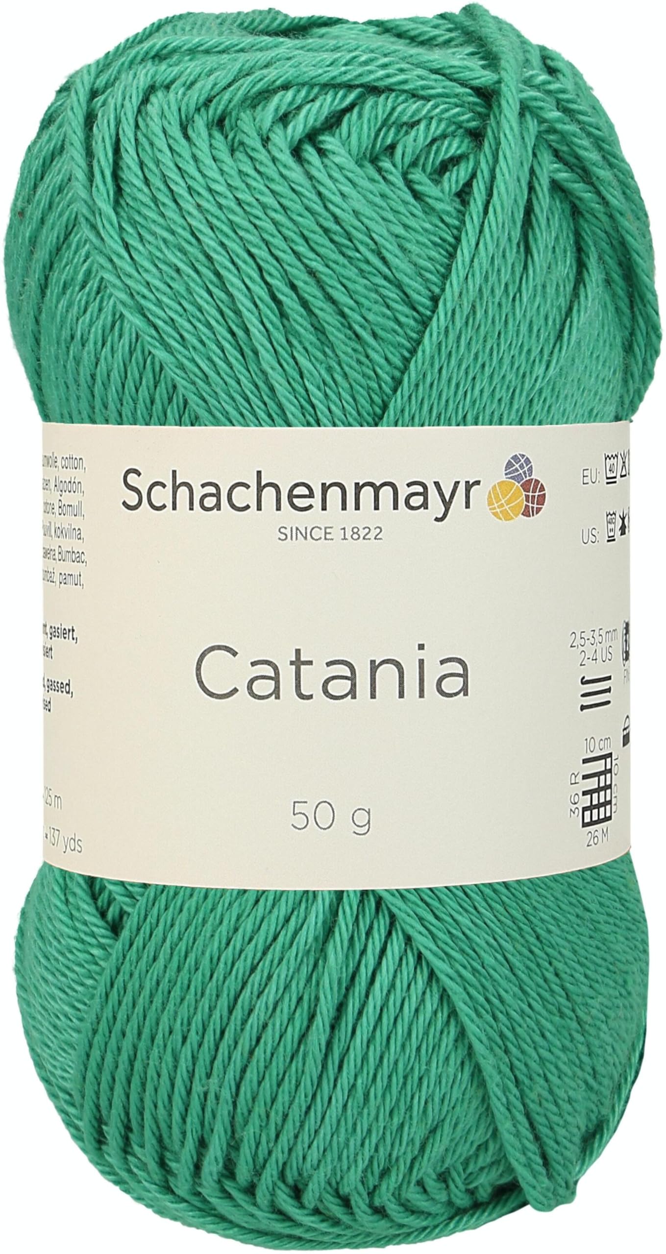Schachenmayr Catania Hand Knitting Wool/Yarn Cotton, 11.5 x 6 cm, Cotton, golfgrün, 11,5 x 5,2 x 6 cm — image 1