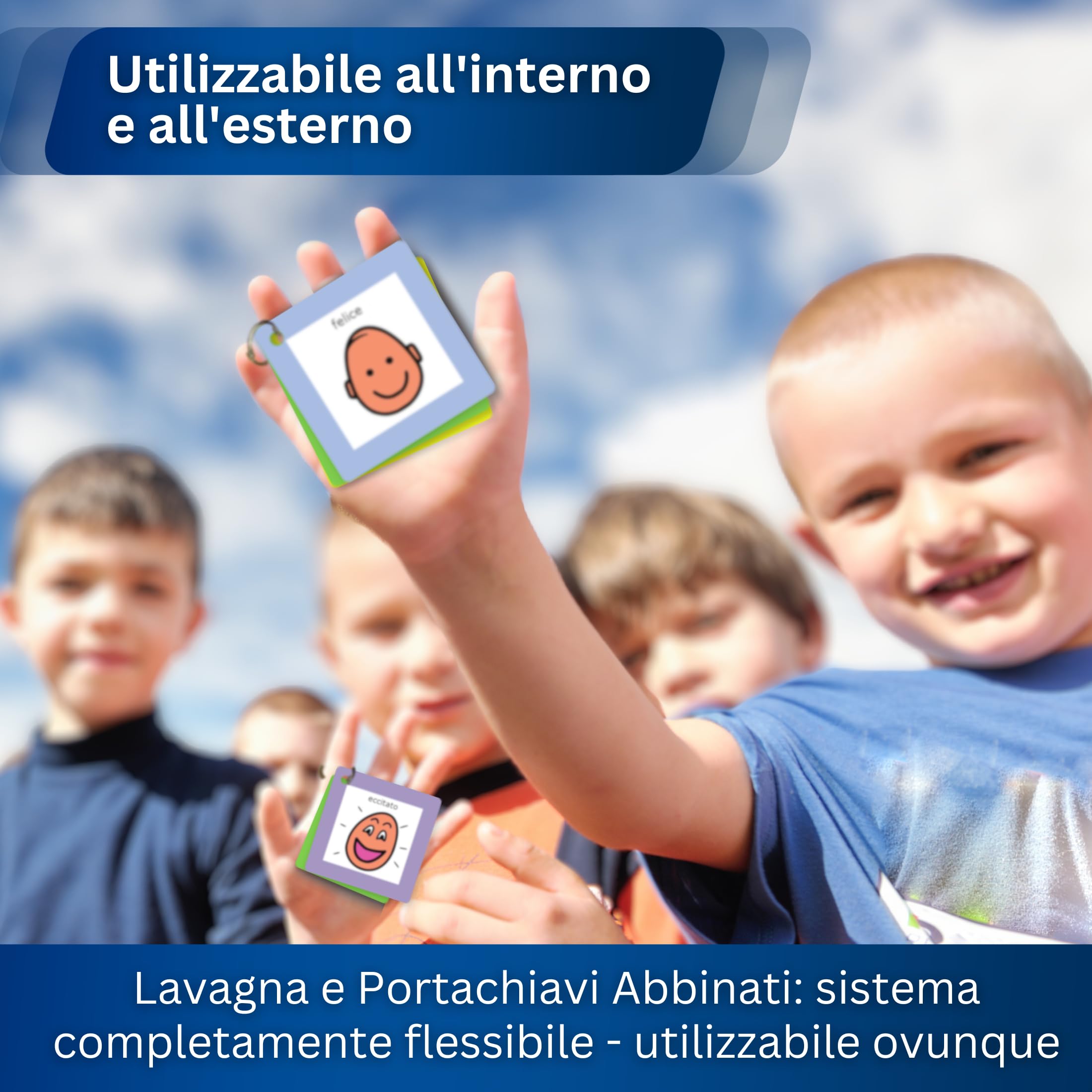 Consiglio sui Sentimenti - Italiano (Prodotto di Comunicazione visiva in plastica Impermeabile per autismo, Bambini autistici)