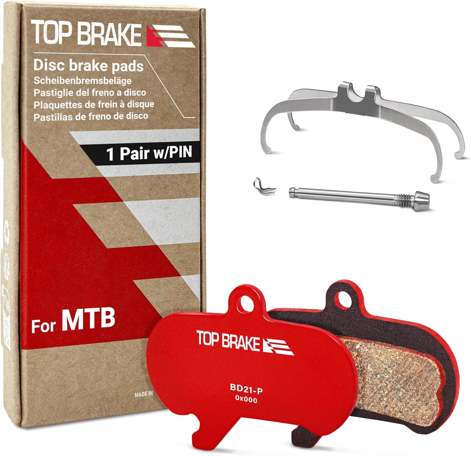TOP BRAKE Disc Bike Brake Pads Compatible with SRAM Maven X-Large | MTB eMTB Downhill Trail Enduro Race Cycling All Mountain | 2026 iF Design Award