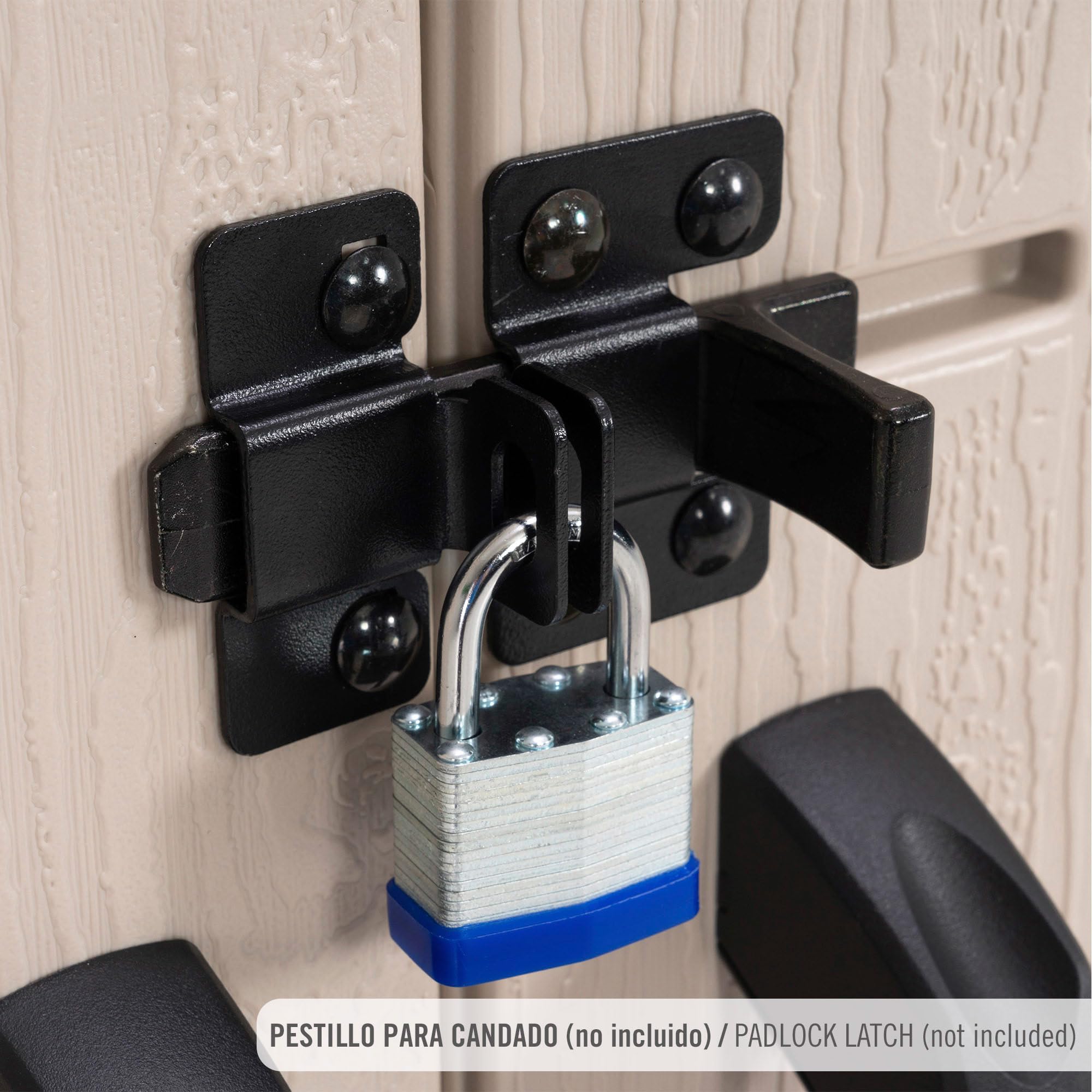 LIFETIME Armario Exterior Vertical Rough Cut™ 1.500 L, Polietileno HDPE, con Suelo, Doble Puerta con Cierre para candado, Estructura Reforzada, estantes Interiores, Resistente a la Intemperie (92315)