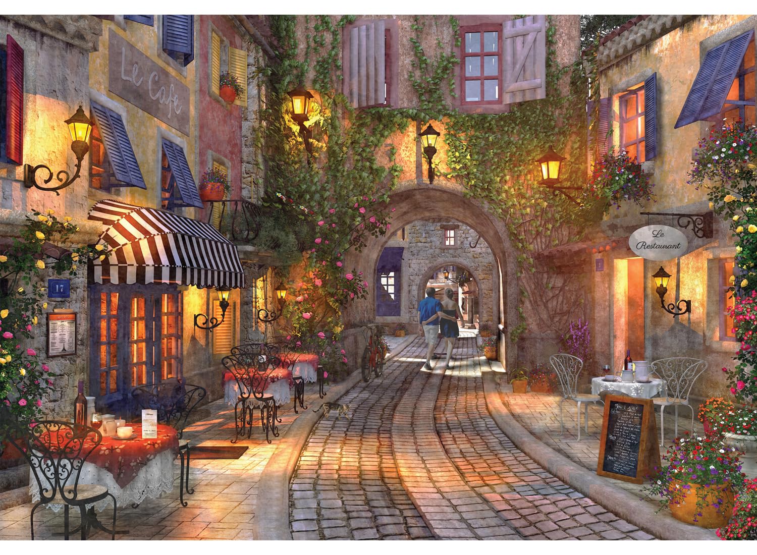 Anatolian 500 piece jigsaw puzzles - jigsaw puzzles for adults 500 pieces FRENCH WALKWAY is ideal as gifts for the whole family and the jigsaw 500 pieces for adults is made of ESKA BOARD