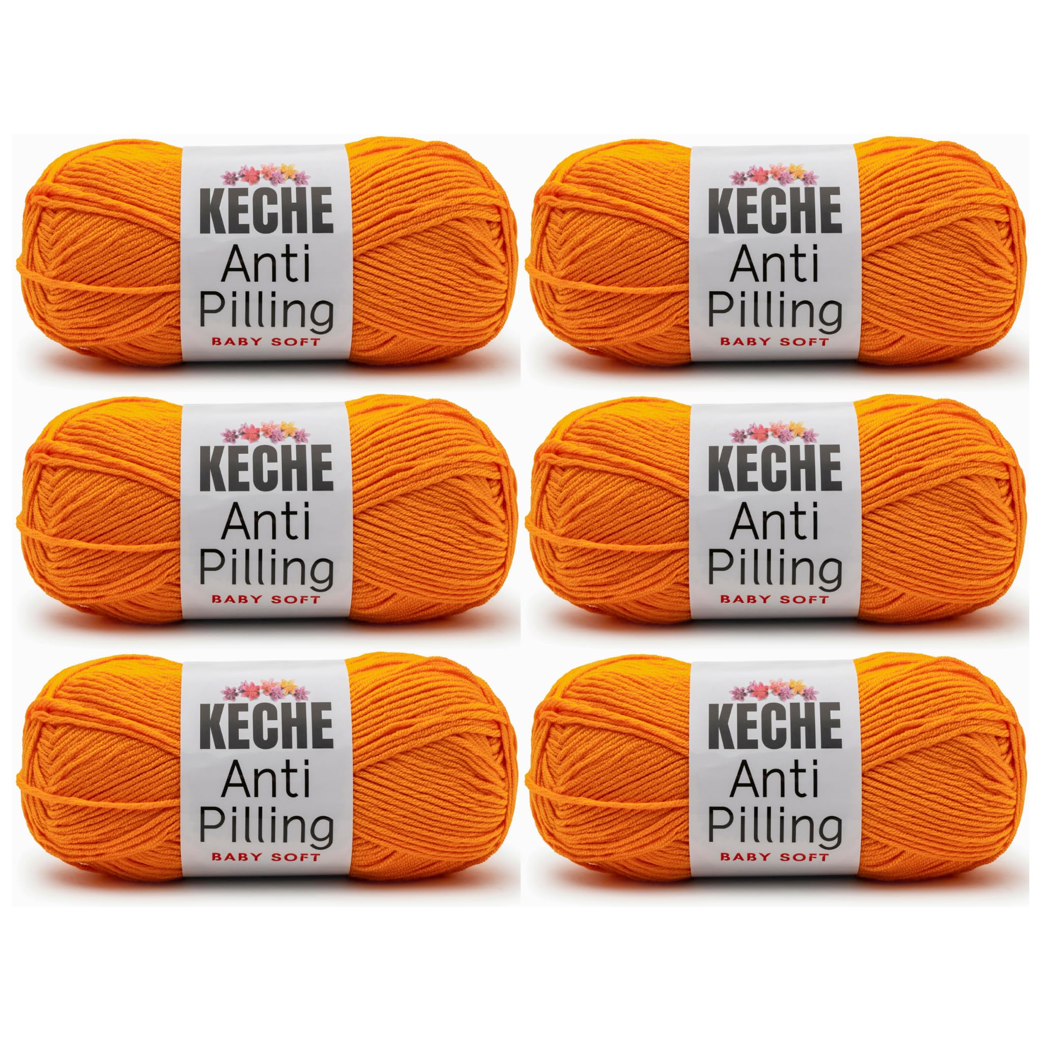 Soft DailyKnit DK Yarn, 100% Anti-Pilling Acrylic for Knitting Crocheting, Light Weight #3 (3.52 oz / 274 Yds) 1 Skein - Red — view 62