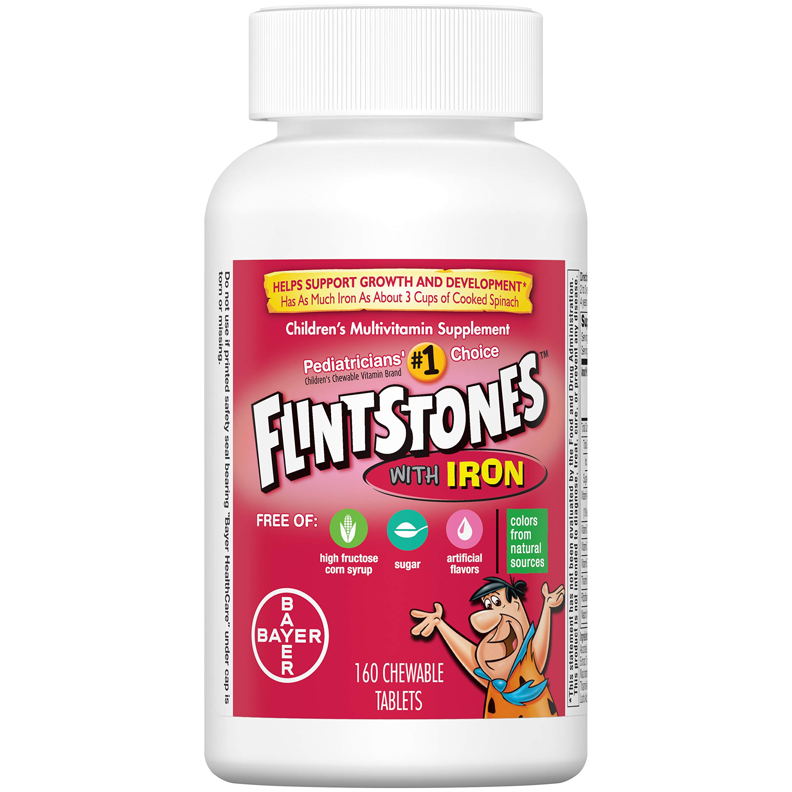 Flintstones Vitamins Chewable Kids Vitamins with Iron with Upgraded