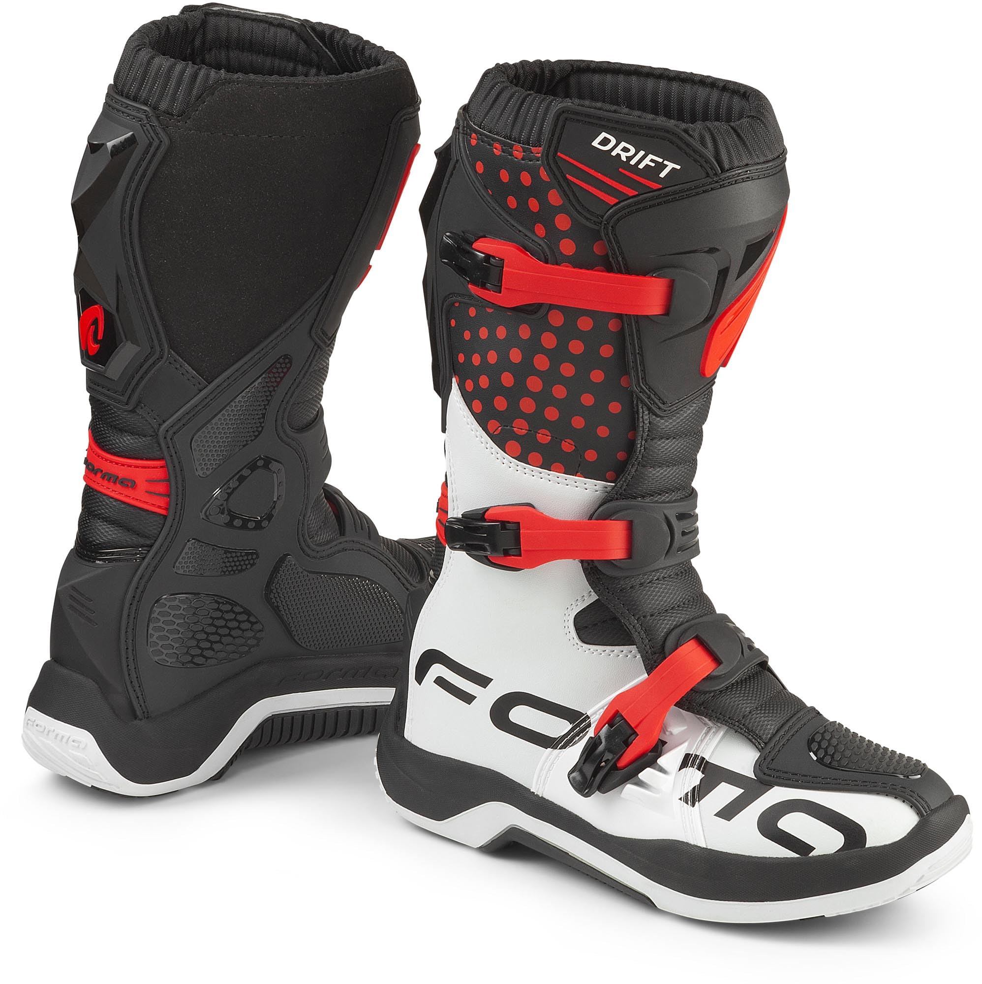 Forma Drift Dziecięce buty motocrossowe, czarny/czerwony, 32