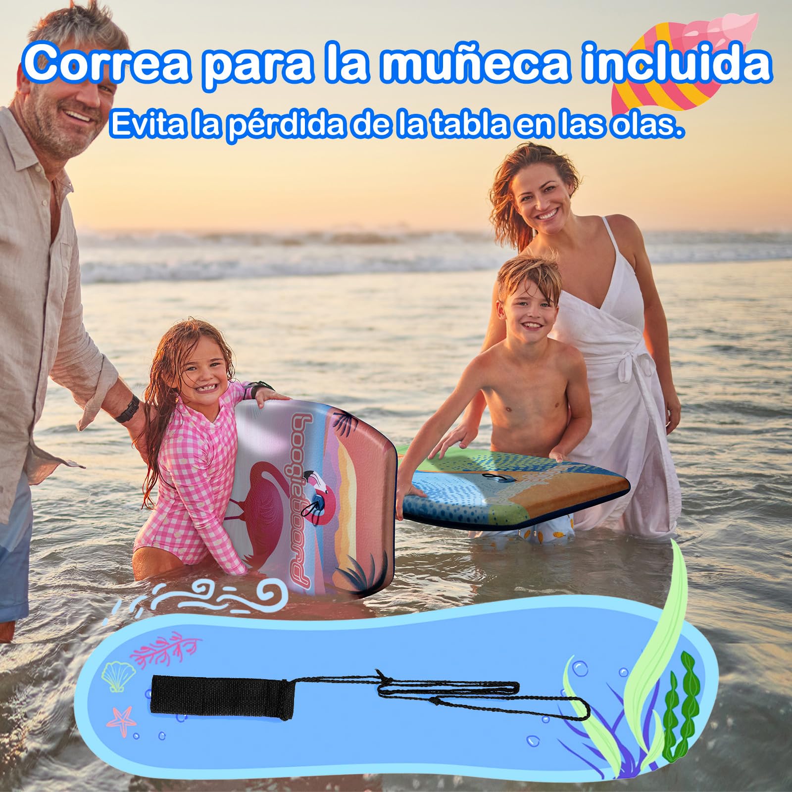 Wham-O Bodyboard 94 x 46 x 10 cm Tabla de natación para Piscina y Playa 2 Unidades