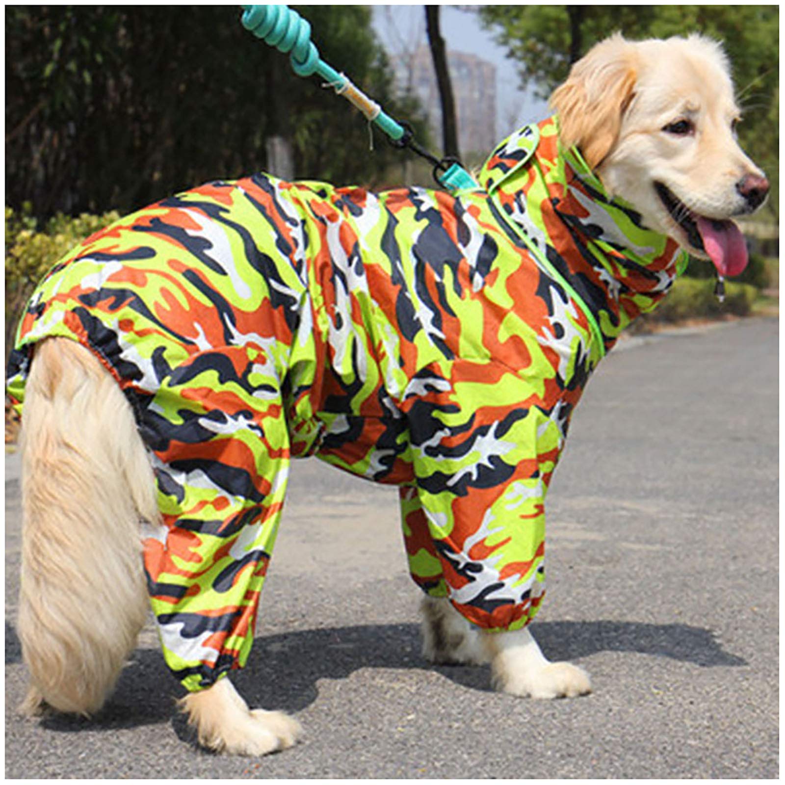 Veste de pluie amovible pour chien camouflage taille 28 pour balade en forêt