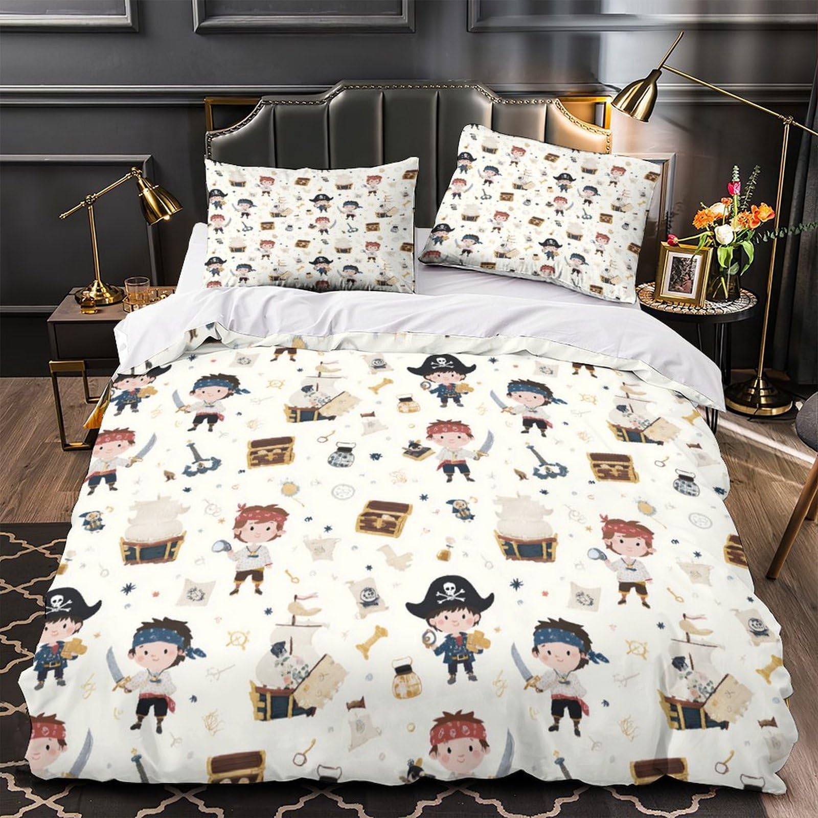 Parure de lit 200x200cm Message d'amour en microfibre ultra douce