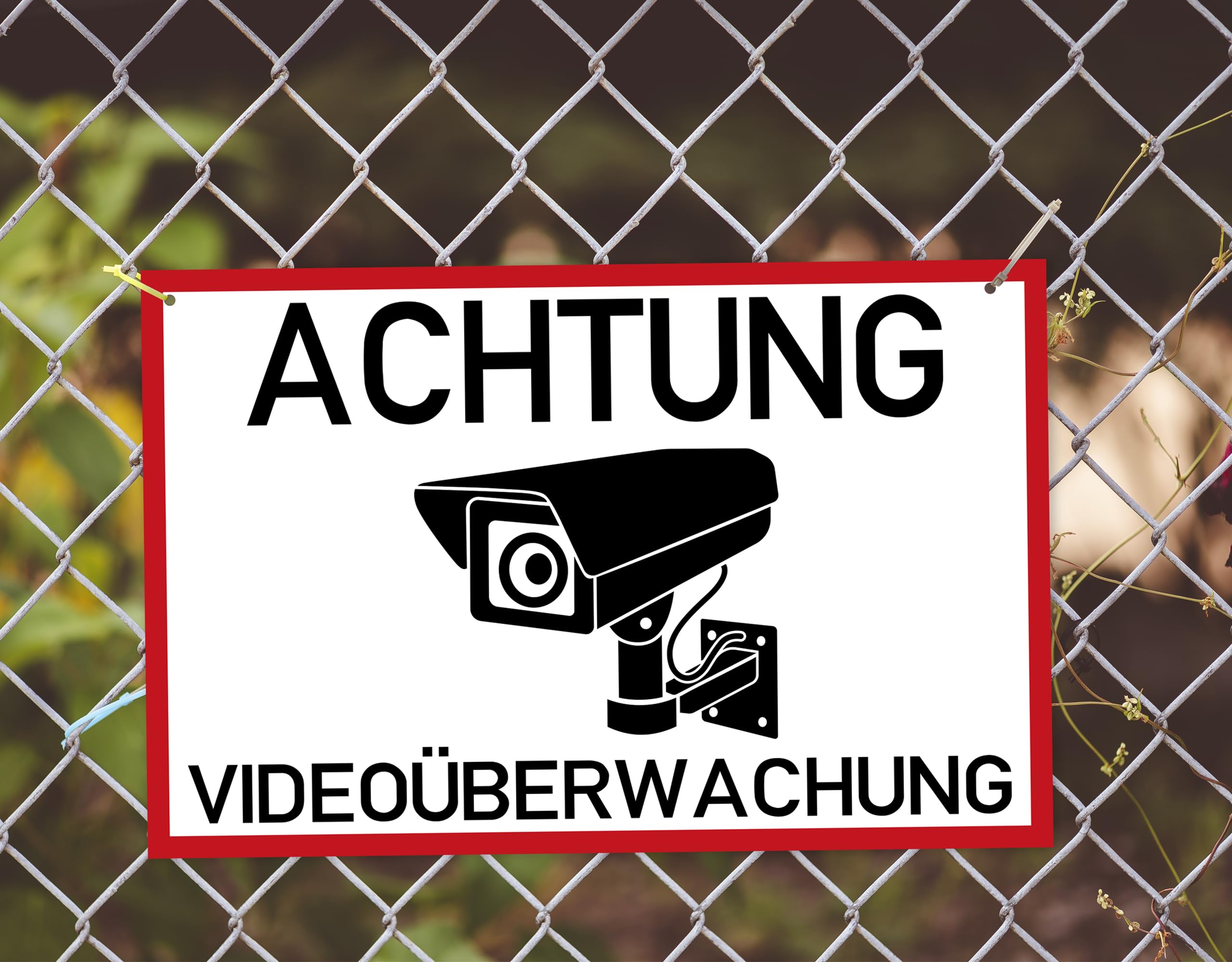 Video Surveillance Sign, PVC Hard Foam Board 30 x 20 cm, 3 mm - Image 3