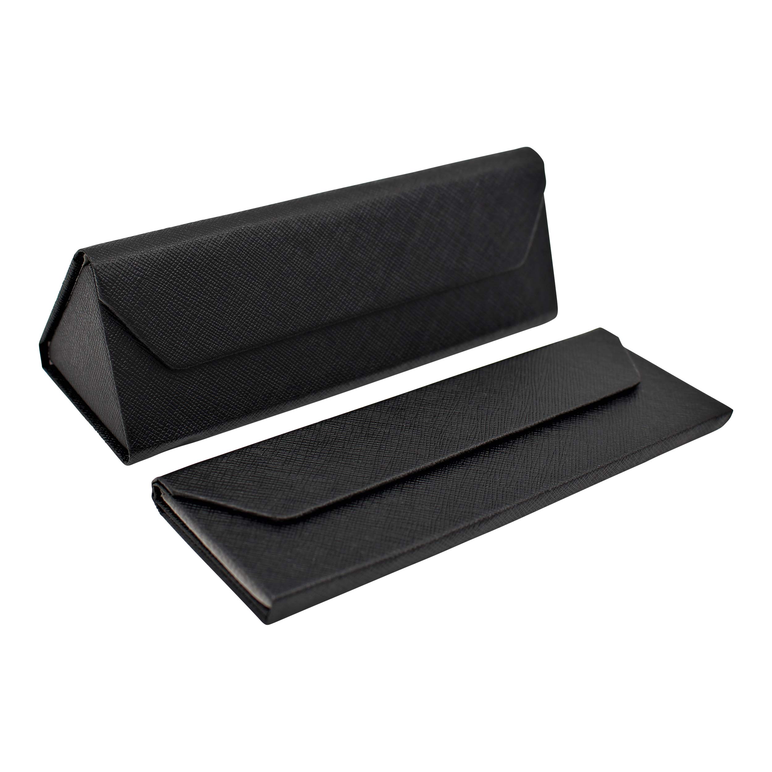 Real Sic Glasses Case for Men and Women - Magnetic Folding Hard Shell Sunglass Holder - Inspired by Solid Color