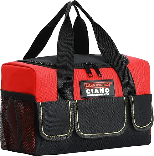 Bolsa de herramientas pequeña de 12 ", diseño de 8 bolsillos, bolsa de herramientas suave, bolsa de trabajo de pequeña capacidad para herramientas