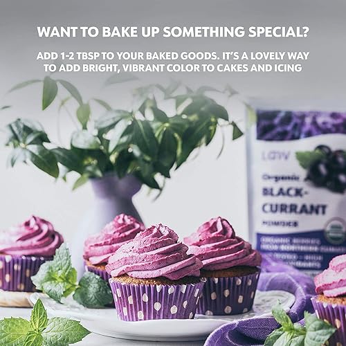 Miniatura 8 de LOOV Polvo de grosella negra orgánico, hecho de grosellas negras 100% enteras, grosellas negras orgánicas liofilizadas y en polvo, 6 onzas,