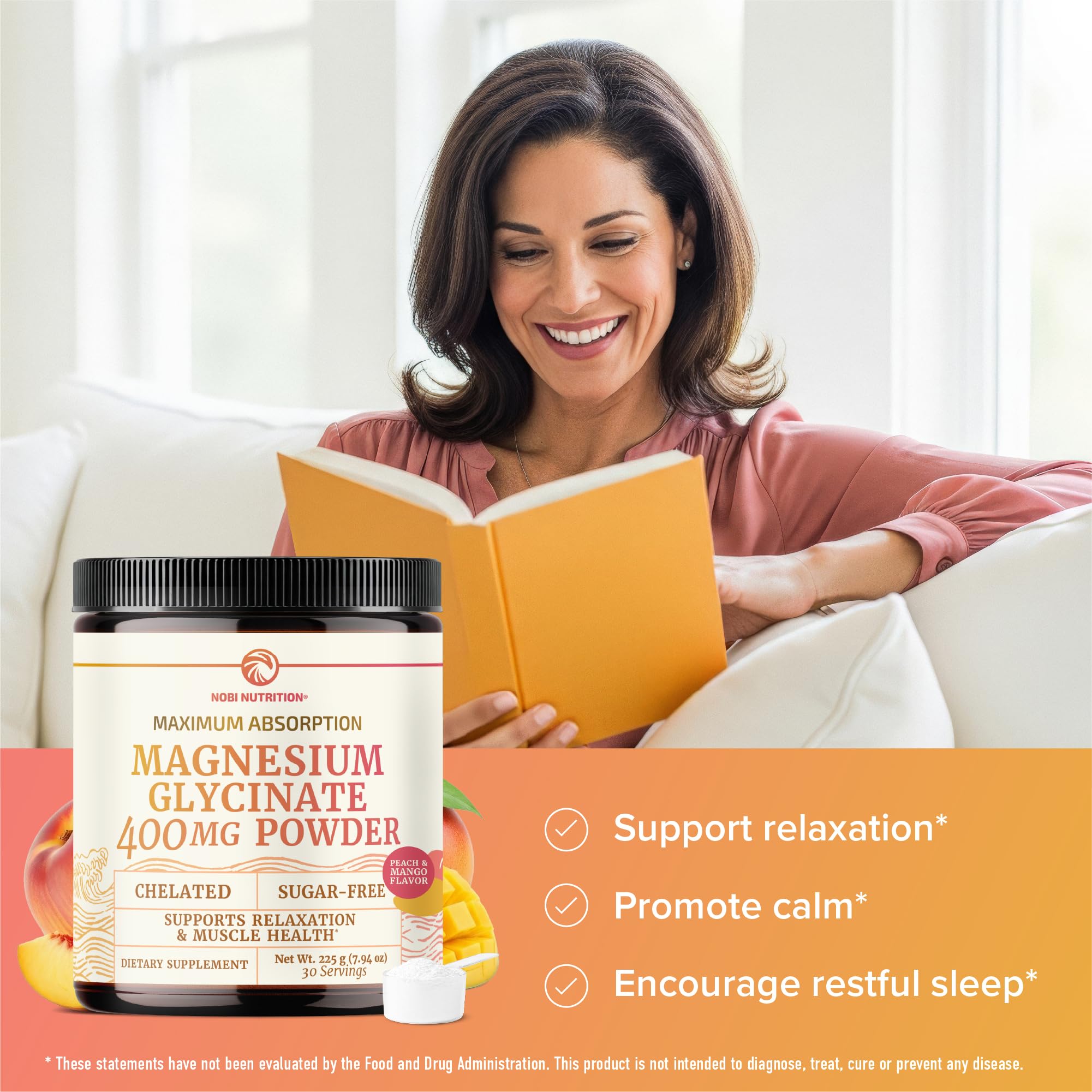Magnesium Glycinate Powder 400MG, Sleep & Relaxation Support, Sugar-Free — Amazon image 3