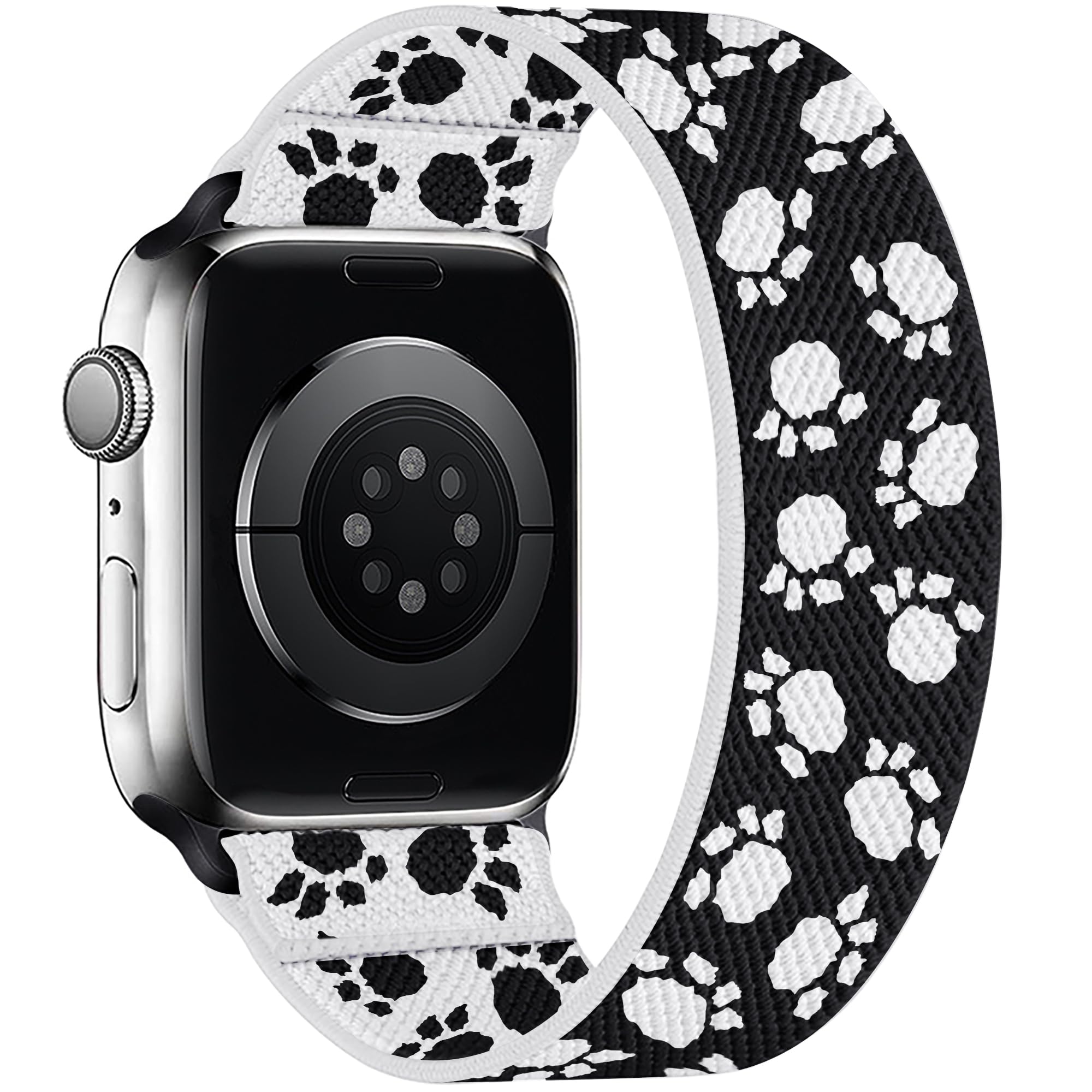 BMBEAR Stretchy Solo Loop Bands Compatible with Apple Watch 38mm 40mm 41mm Braided Elastic Weave Nylon Wristbands Women Men Straps for iWatch Series 7/6/5/4/3/2/1/SE Dark Black — view 39