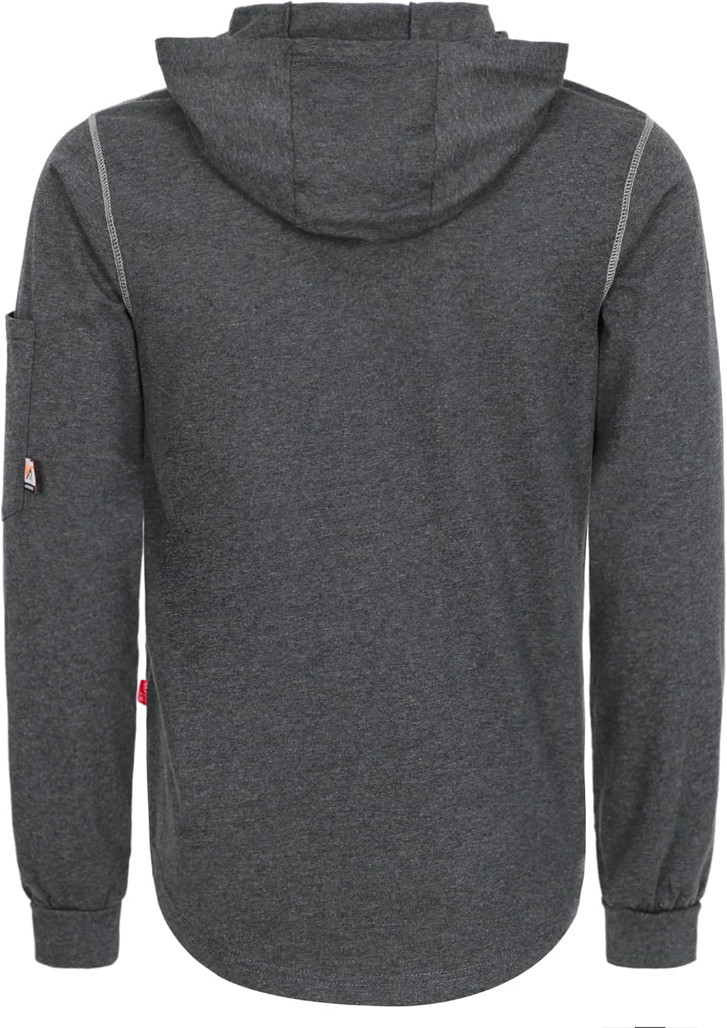 VATRENUS FR Shirts Hooded T Shirt 6oz Lightweight Heather Series Flame Resistant Heather Gray 100% C Fire Retardant Hoodie - Image 4