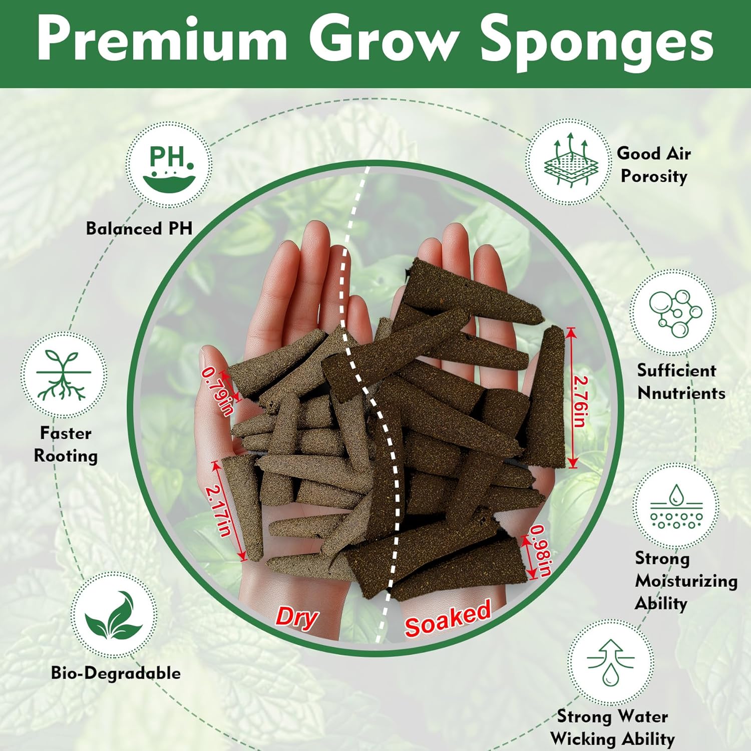 216 pcs Seed Pods Kit for Aerogarden, Grow Sponges for Hydroponics Growing System, Grow Pods for Aerogarden Kit with 100 Hydroponic Grow Sponges, 100 Pod Labels, 15 Tags, 1 Pen, Packaging May Vary