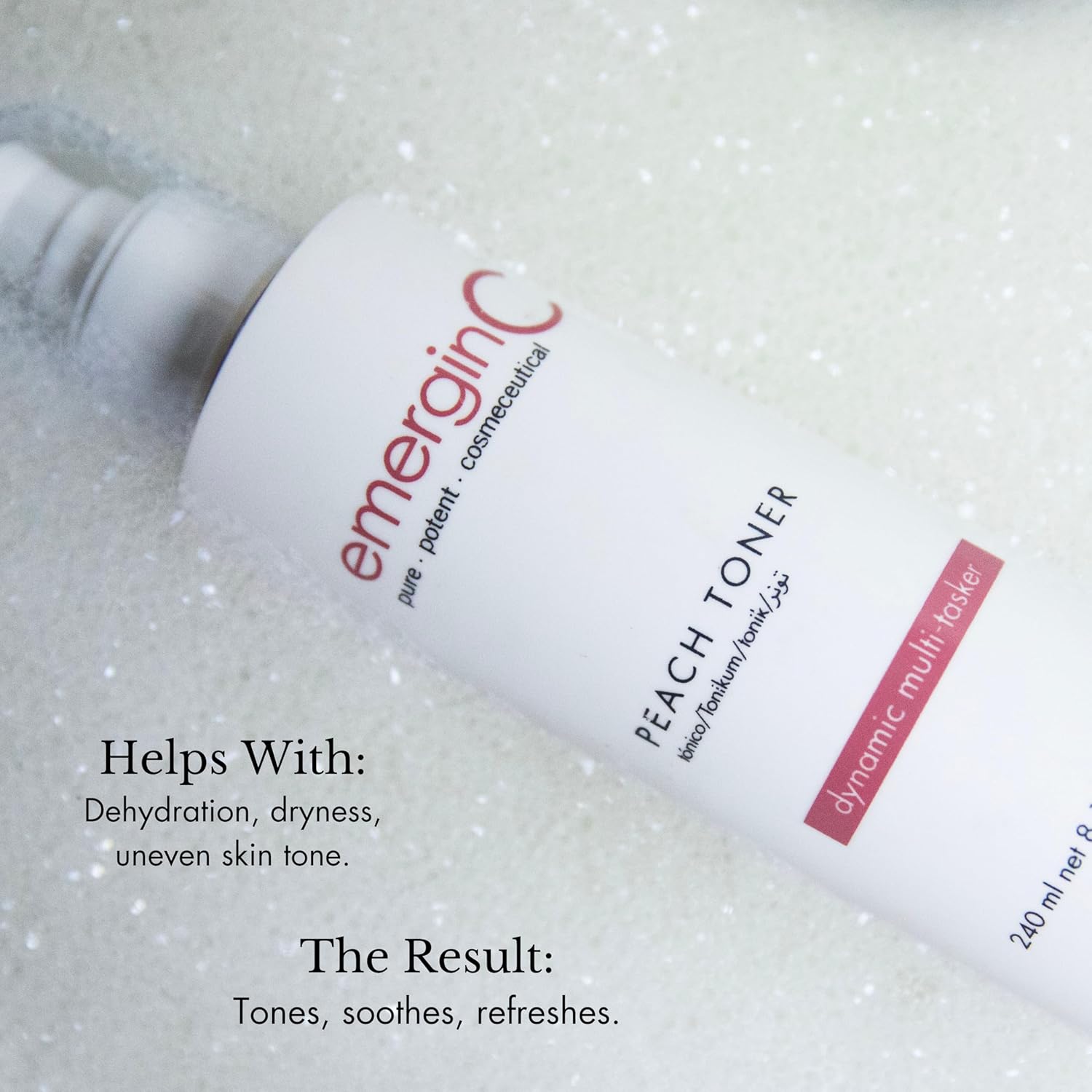 emerginC Peach Toner - Facial Toner with Vitamin C + Witch Hazel to Refresh + Soothe Skin (8.1 oz, 240 ml) - Image 2