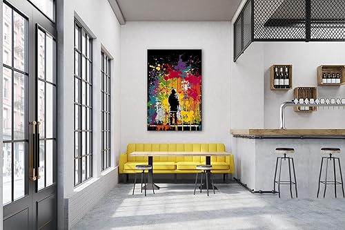 Miniatura 449 de ANRUOXI Graffiti - Lienzo decorativo para pared, diseño abstracto retro, pintura urbana moderna, póster de decoración de pared de zapatos para