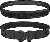 Vista 2 de YAKEDA Molle - Cinturón de batalla con accesorios – Cinturón táctico de combate Airsoft resistente (8 piezas)