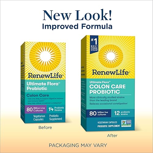 Miniatura 2 de Probiótico Renew Life para adultos suplemento probiótico Ultimate Flora Colon Care estante sin gluten lácteos y soja 80 millones de CFU 30 cápsulas
