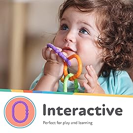 Nuby Linkables Car Seat Toy and Baby Stroller Accessories - 18-Count