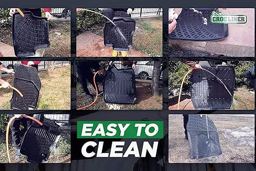 Miniatura 6 de Croc Liner Alfombrillas delanteras y traseras para todo tipo de clima, ajuste personalizado, compatible con Genesis GV70 / 2022-2023